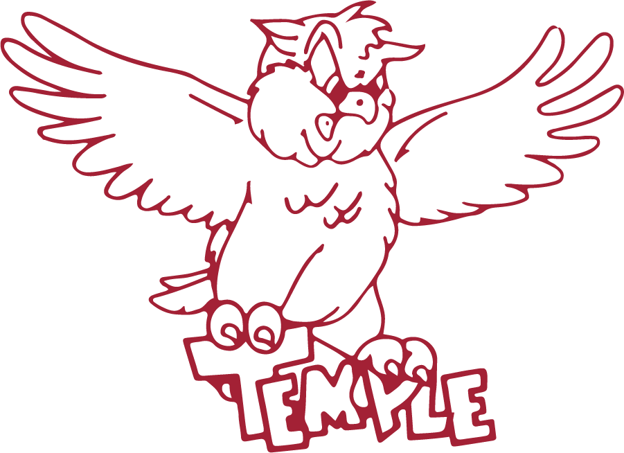 Temple Owls 1972-1983 Primary Logo diy iron on heat transfer
